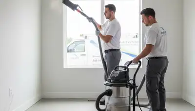 Technician cleaning air ducts for HVAC system in Atlanta GA home | Five Star Cooling service