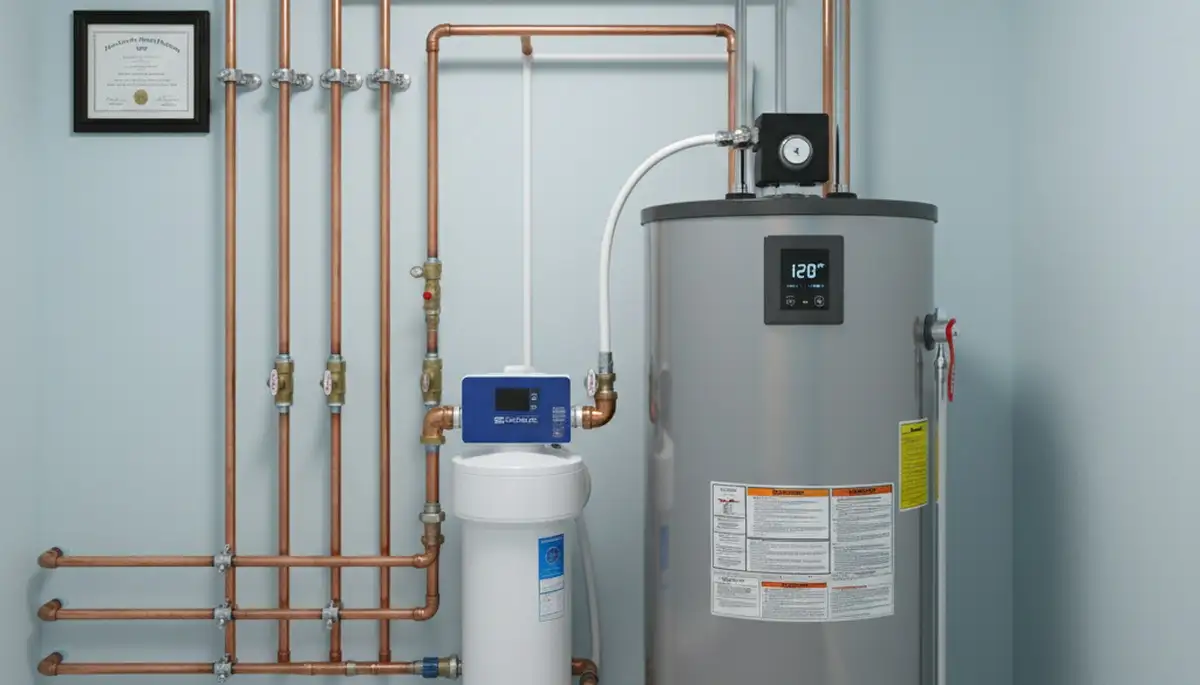 Completed plumbing system installation by HVAC pros in Atlanta, GA showing quality home repair results